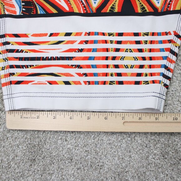 Vissla Dredges Boardshorts Mens 28 Orange & Blue Swim Trunks Drawstring Stretch - Picture 6 of 14